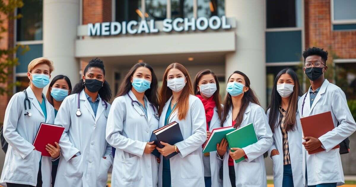 Captions for Med Students First Day on Campus