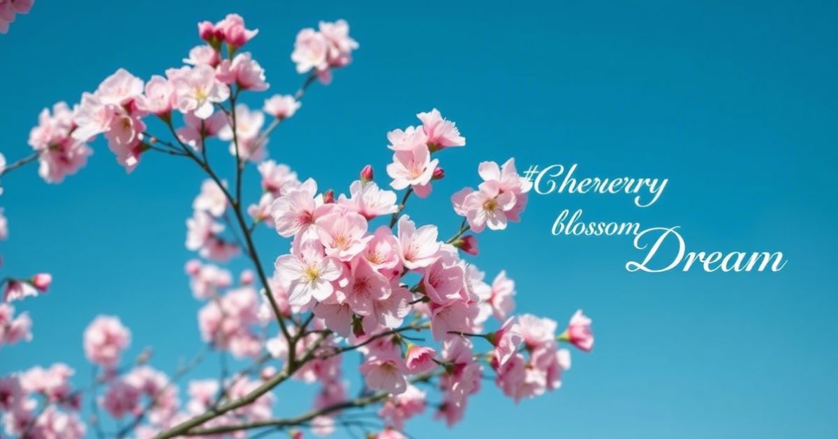 Cherry Blossom Hashtags