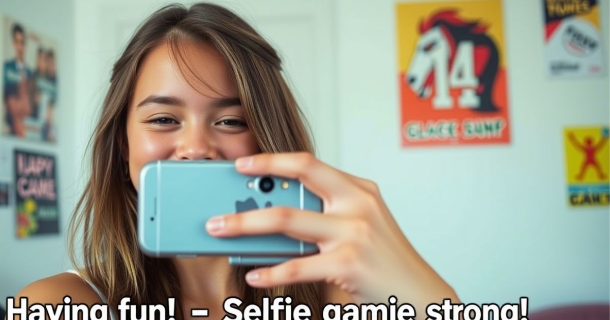 Snapchat selfie captions