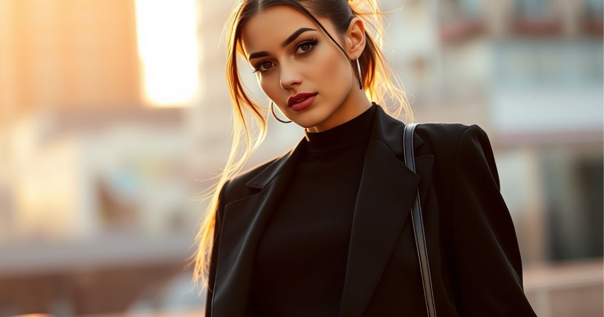 Wearing Black Captions