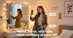 mirror selfie captions