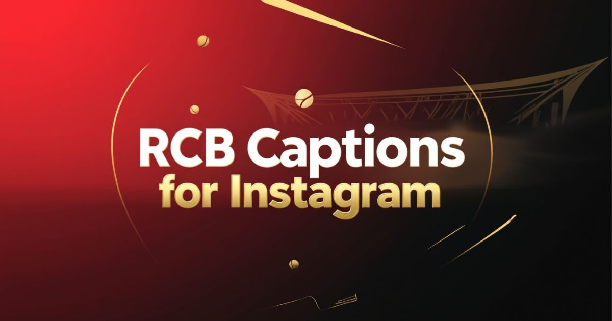 Best RCB Captions for Instagram 