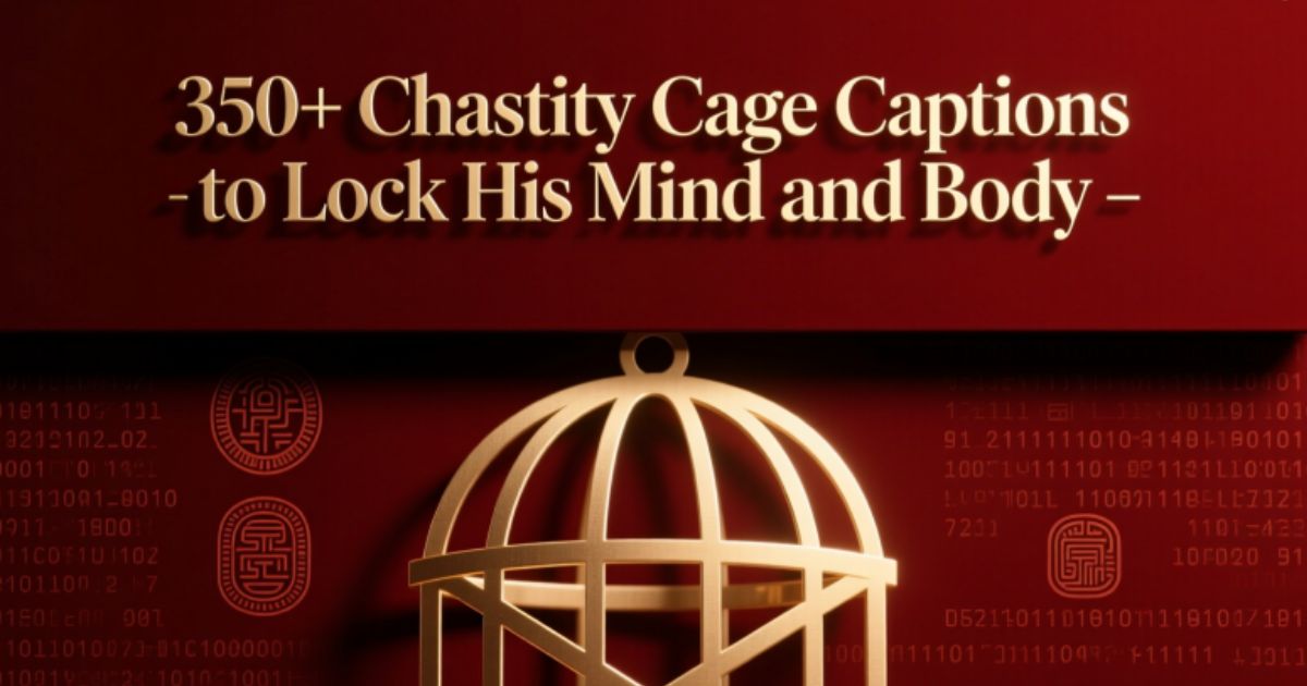 chastity cage captions
