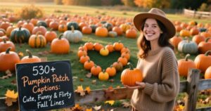 530+ Pumpkin Patch Captions Cute Funny & Flirty Fall Lines