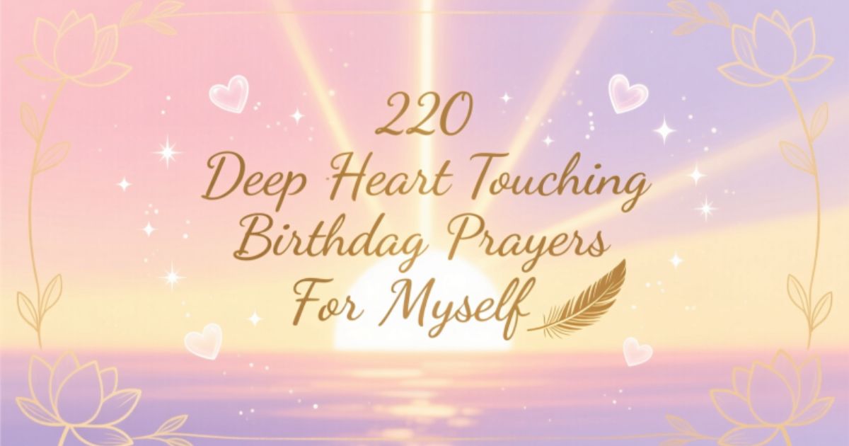 Birthday Prayers For Myself
